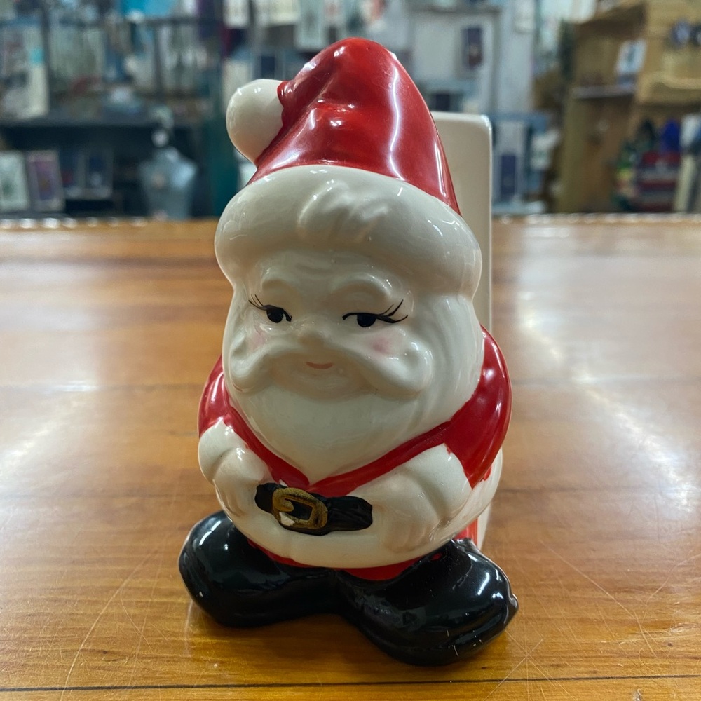 Vintage Santa Claus-Napkin Holder-Lefton Japan